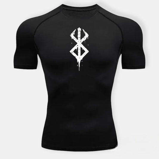 Berserk Brand Black and White Compression Shirt