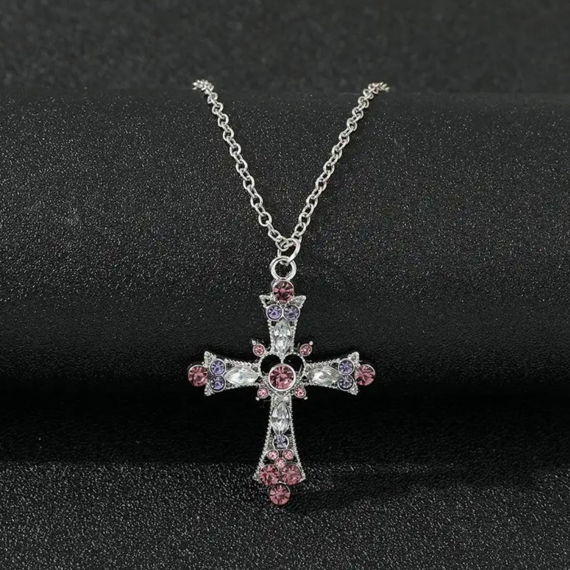 Y2K Cross Ice Necklace