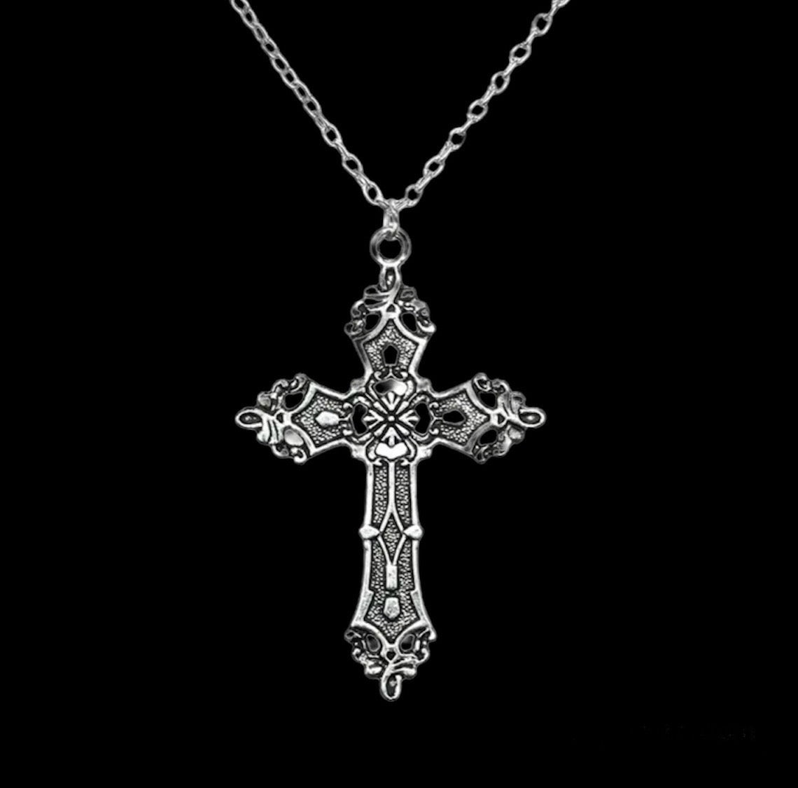 Y2K Cross Ice Necklace