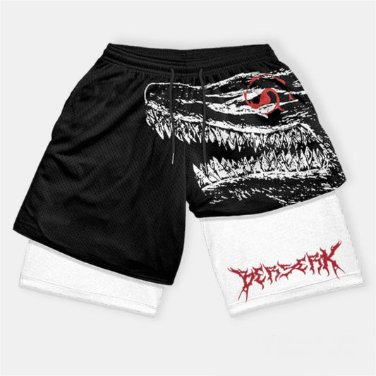 Berserk Wolf 2 In 1 Performance Shorts