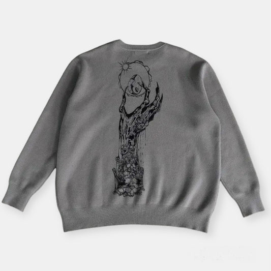 Berserk Egg Of Behelit Knit Grey Sweater