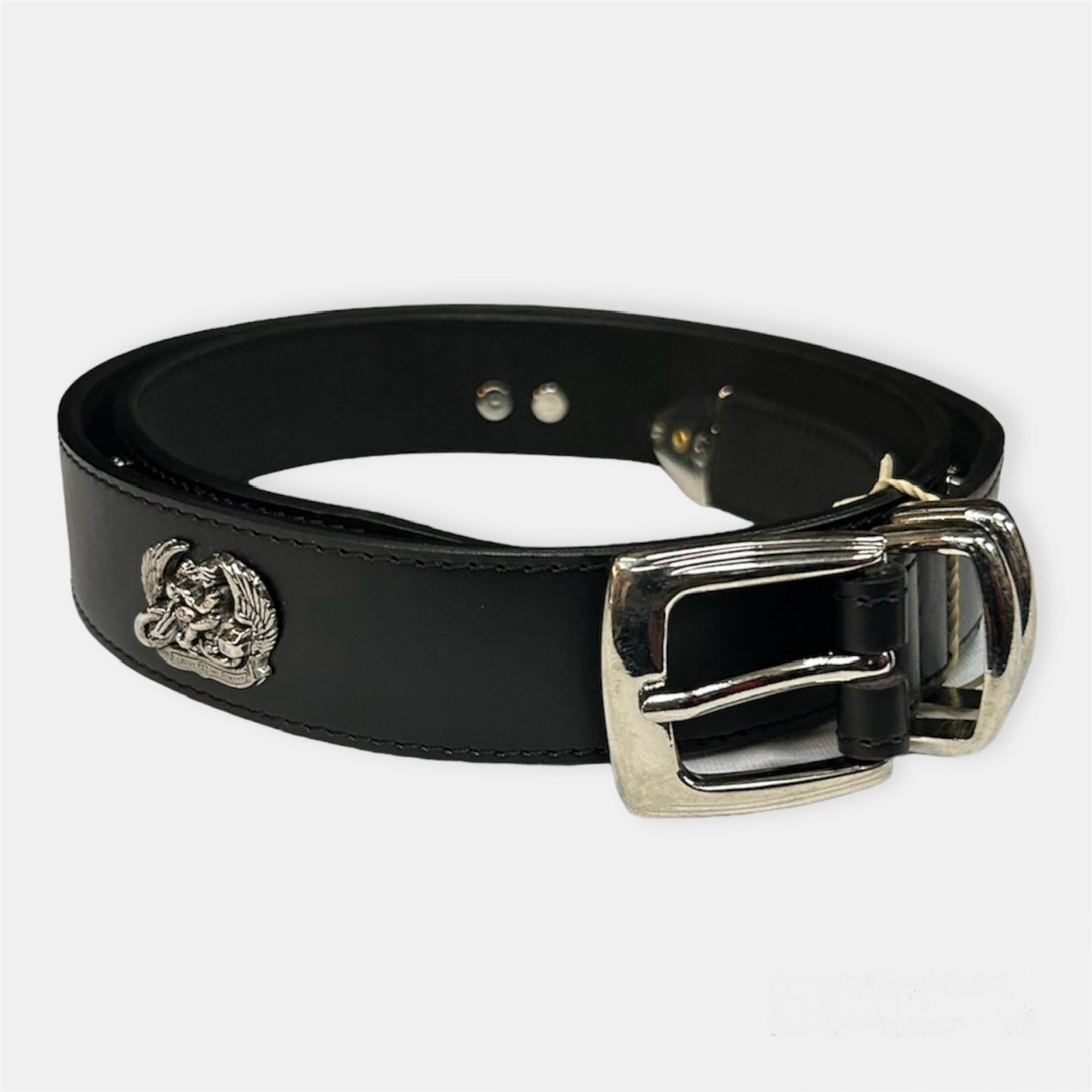 Black Mortorcycle Belt Sharp End