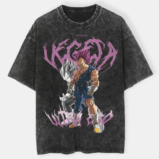 Vegeta Ultra Ego Vintage Oversize T-Shirt