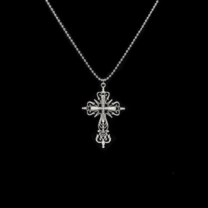 Y2K Cross Ice Necklace