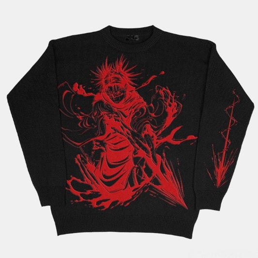 Choso Piercing Blood Knit Sweater