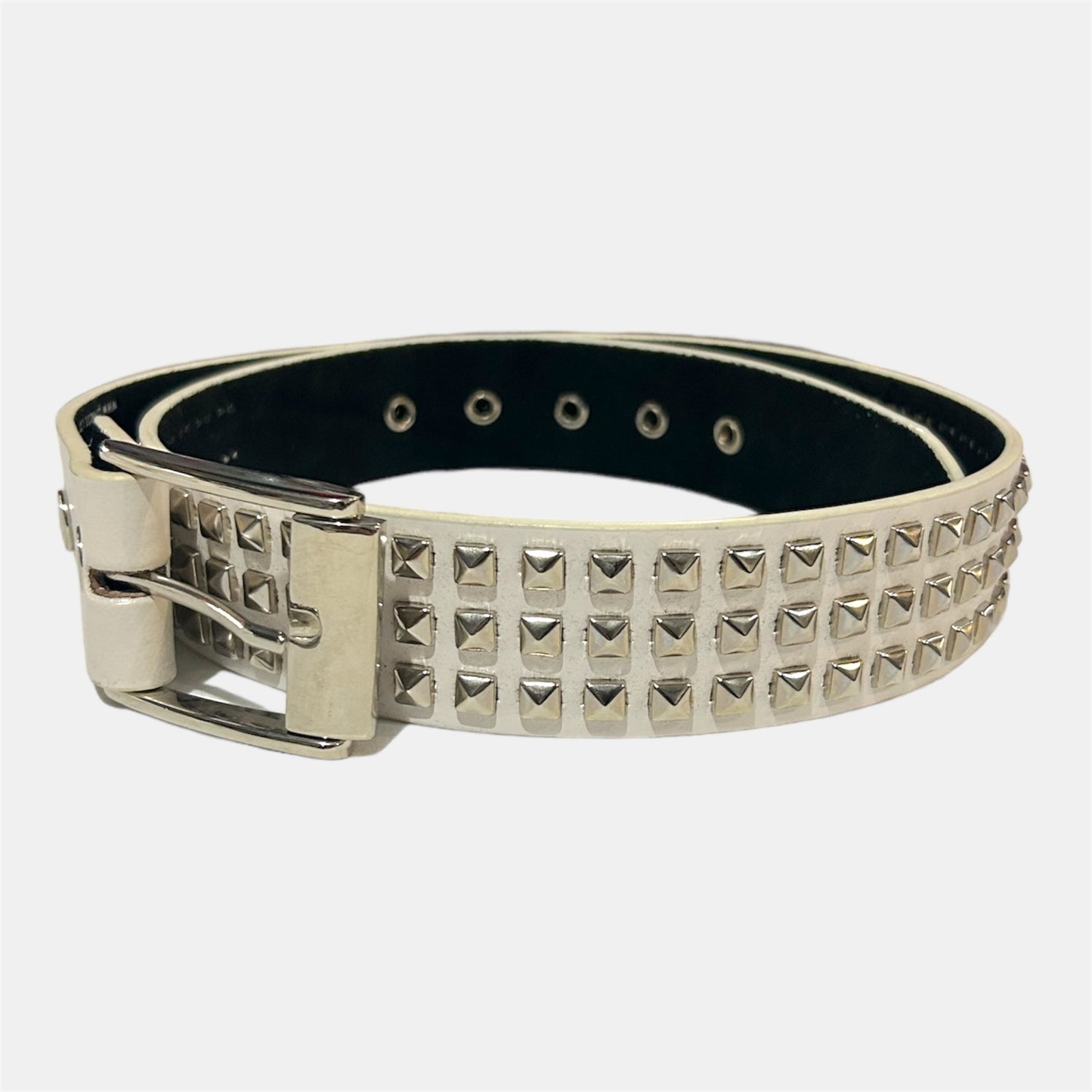 Silver Pyramid Studded Belt