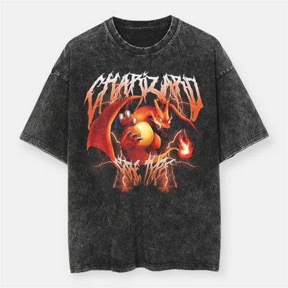 Charizard Flamethrower Vintage Oversize T-Shirt