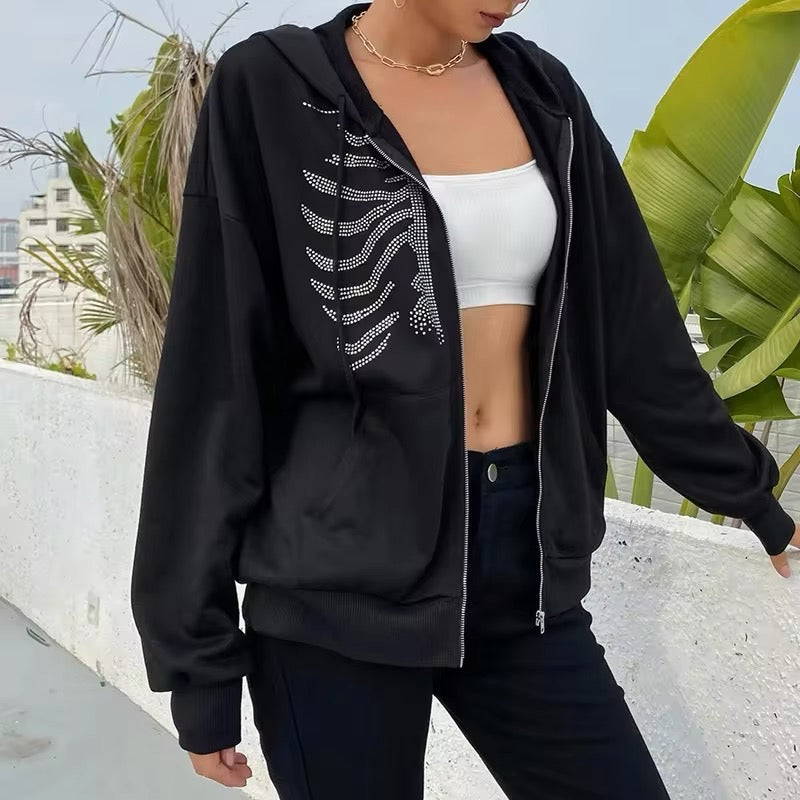 Crystal Bones Zip-Up