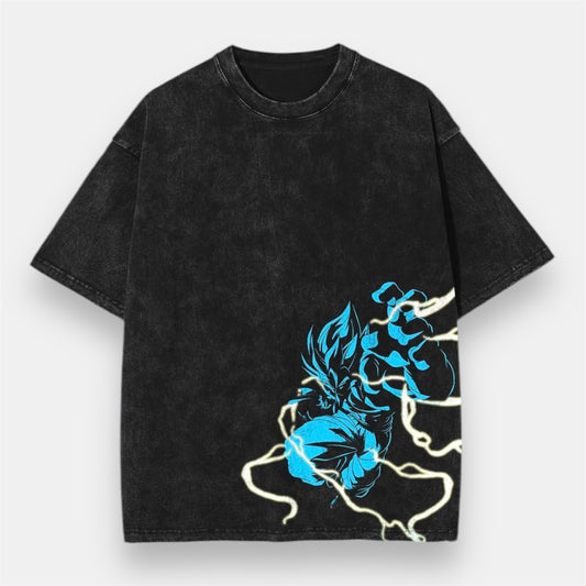 Blue God Gogeta New Force Vintage Oversize T-Shirt