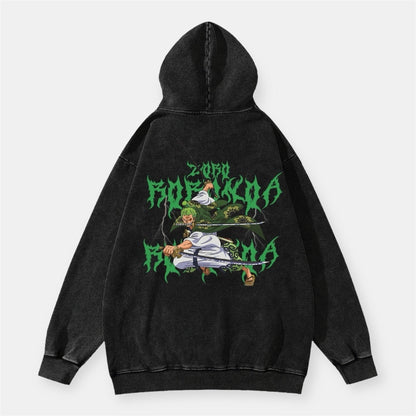 Roronoa Zoro Three Swords 2 Sided Vintage Hoodie