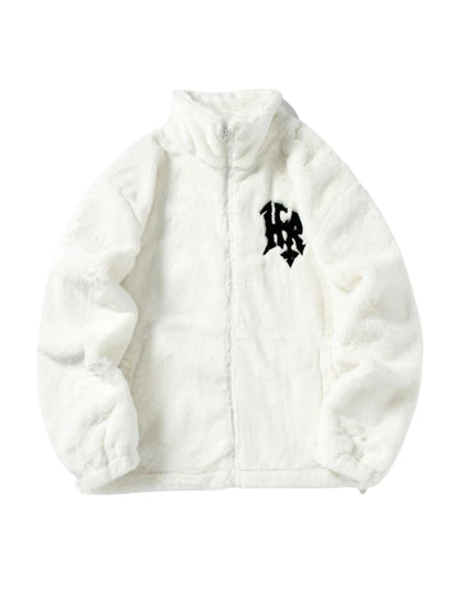 HR Embroidered Jacket White Fur